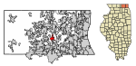 Lake County Illinois Incorporated and Unincorporated areas Island Lake Highlighted